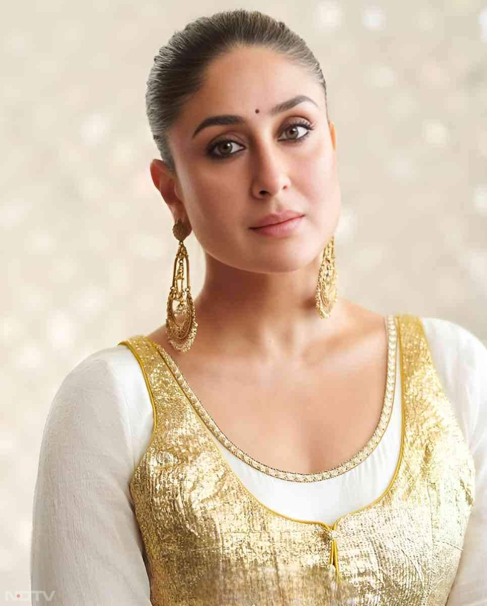 For the perfect festive look like Kareena Kapoor Khan, opt for rosy cheeks, kohl-rimmed eyes, feathered lashes, and softly angled brows, finished with a peach lip shade. (Instagram/@kareenakapoorkhan)