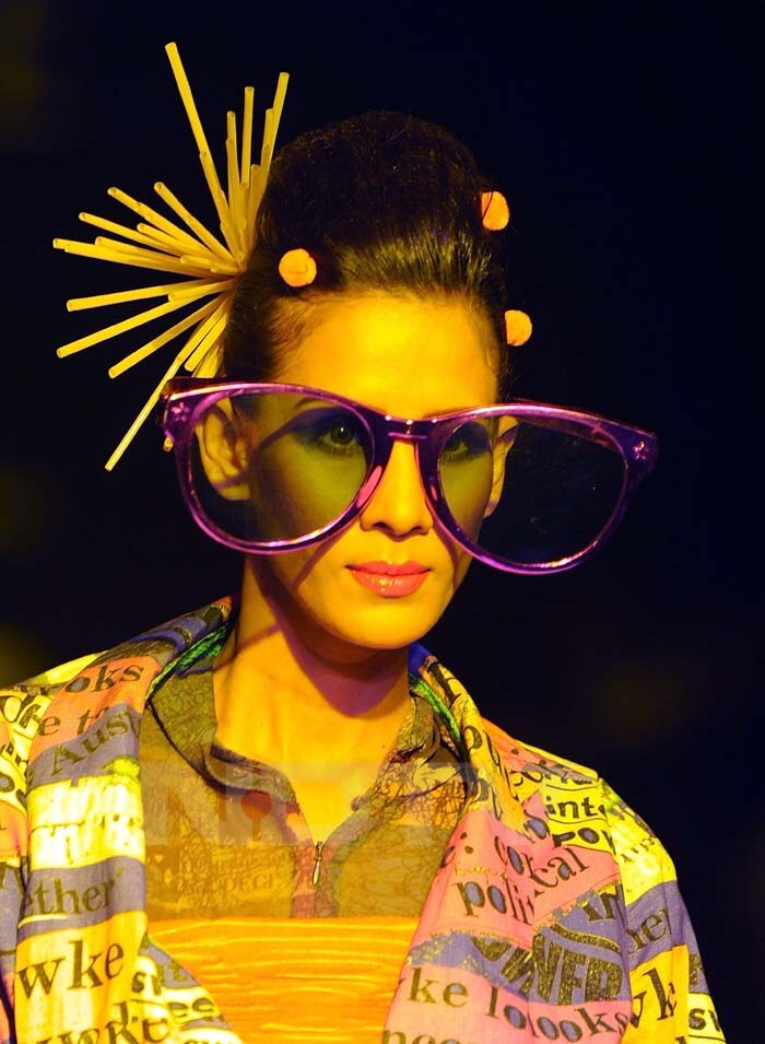 A model shows us whats in and whats not at the Lakme Fashion Week.