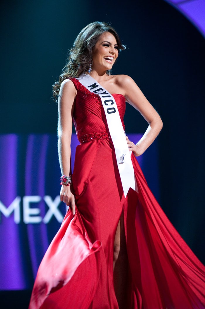 Jimena Navarrete, Miss Mexico 2010, performs in an evening gown of her choice during the Presentation Show for the 2010 Miss Universe Pageant at Mandalay Bay Event Center in Las Vegas, Nevada on Thursday, August 19, 2010. (Photo: ho/Miss Universe Organisation LP, LLLP)