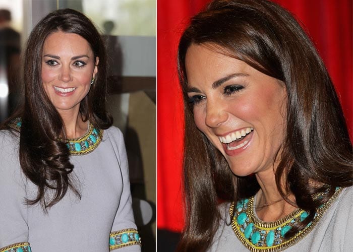 Kate kept her hair and make up classic and simple.