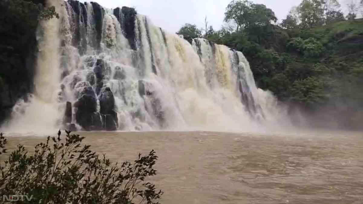 इस जलप्रपात में पानी की बहती धारा और इसके आसपास की हरियाली भरी जंगलों इसकी खूबसूरती पर चार चांद लग रही है.  (फोटो/कंटेंट - फलिता भगत, अंबु शर्मा)