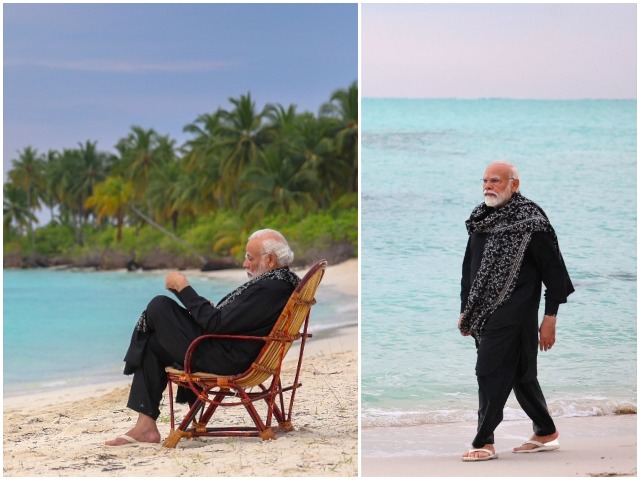 PM मोदी ने समंदर किनारे बिताए खास पल, लक्षद्वीप दौरे की शानदार PHOTOS की शेयर