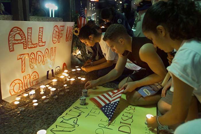 A tribute to those who lost their lives on 9/11.(AFP Photo)