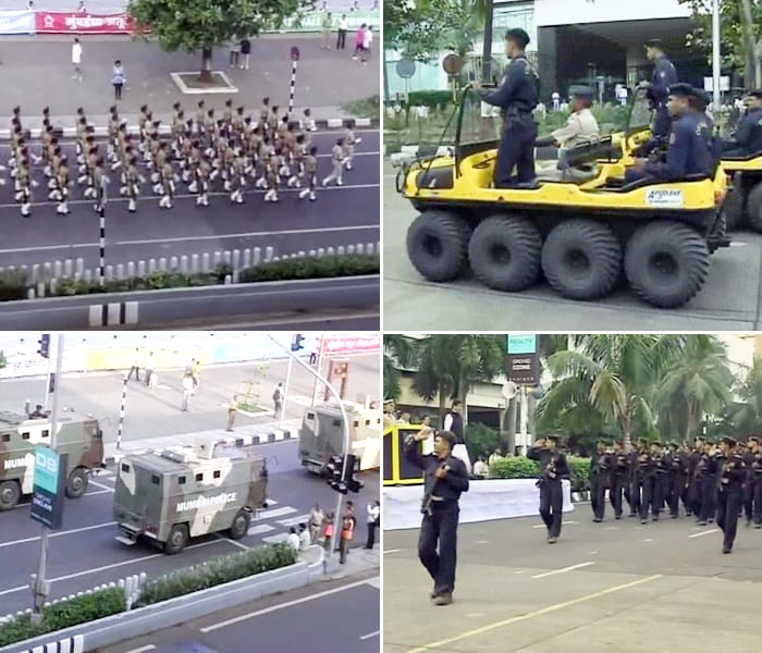 Marking the second anniversary of the 26/11 terror attacks, Maharashtra Police on Friday took out a parade in south Mumbai beginning from Oberoi Trident Hotel, one of the sites of the deadly strikes. <br><br>

The parade displayed advanced anti-terror combat vehicles and weapons procured by the state police following the terror attack.<br><br>

Teams from Force One, Quick Response Teams and Mumbai police participated in the parade.