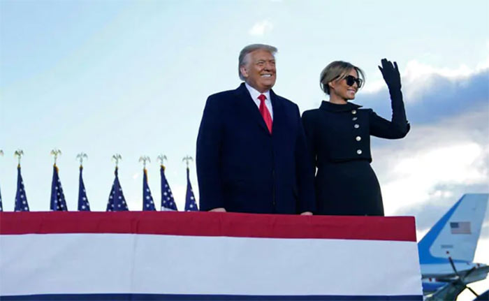 US President Donald Trump left Washington on Wednesday just three hours ahead of the inauguration of his successor Joe Biden, saying it had been an "incredible four years" and promising to be "back in some form."