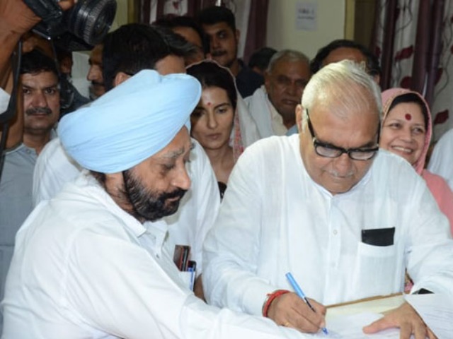 Congress's Bhupinder Hooda Files Nomination For Haryana Polls: Pictures