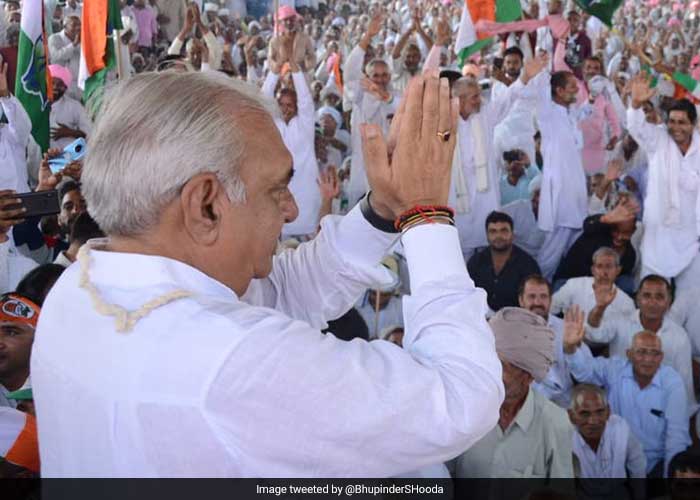 Congress\'s Bhupinder Hooda Files Nomination For Haryana Polls: Pictures