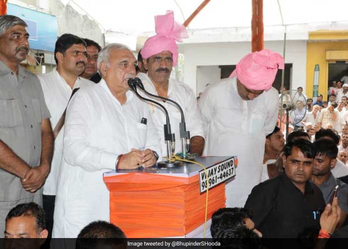 Congresss Bhupinder Hooda Files Nomination For Haryana Polls: Pictures