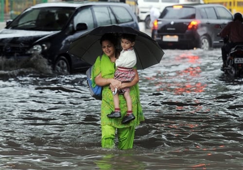 Delhi drenched in rain