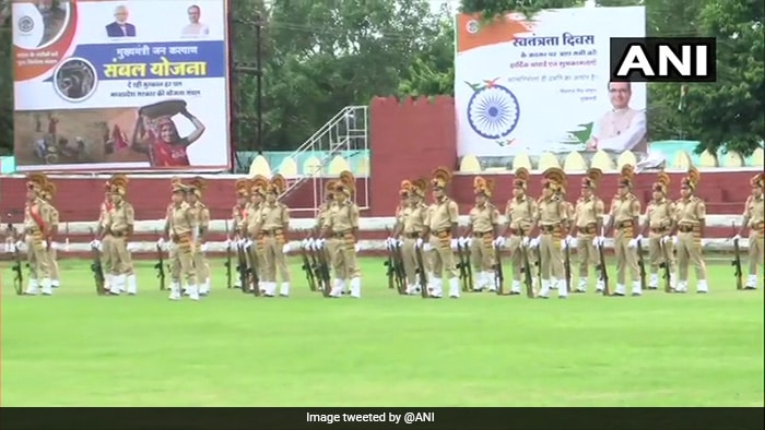 Dress rehearsals at the Motilal Nehru Parade Ground for Independence Day in Bhopal