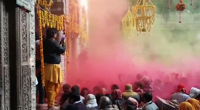 In Pics: 40-Day Holi Celebrations Begin At Bankey Bihari Temple In Mathura
