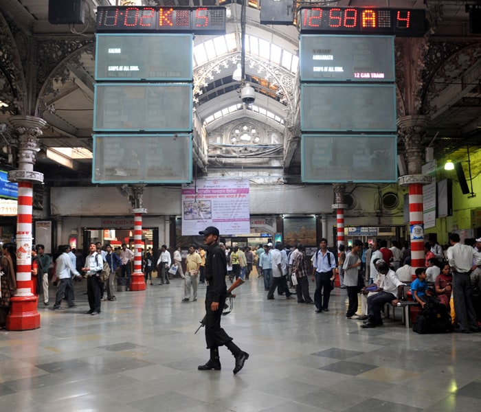 Kasab, the lone terrorist caught in the attacks, took most lives here along with Abu Ismail, his partner, before being captured.<br><br>Everyday lakhs of people use the Chattrapti Shivaji Terminus to commute. Exactly a year ago, this station was soaked with blood and had dead bodies lying everywhere. (AFP Photo)