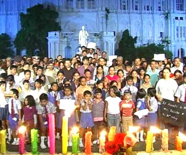 There were people from all walks of life- politicians, actors, industrialists. Seen in this picture are little children joining in the prayers at Chennai.(NDTV Photo)