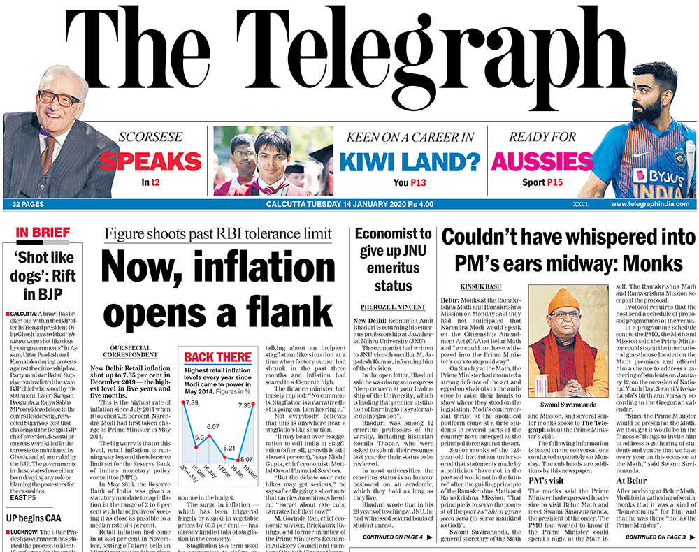 Inflation At 5-Year High; Opposition Meet On CAA-NRC And Other Big Stories