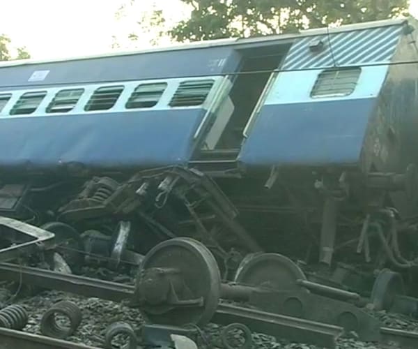 Three coaches, carrying central forces, were badly damaged. The train was on its way from Jamshedpur in Jharkhand to Bilaspur in Chhattisgarh.<br><br>This is the first time that the Maoists have blown up the tracks while the train was passing by. They usually blow up tracks hours before the scheduled passing of a train. (NDTV Photo)