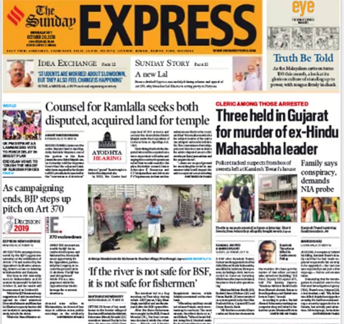 Killing Of Hindu Group Leader In UP And End Of Campaigning For Haryana, Maharashtra Dominate Today\'s Newspapers