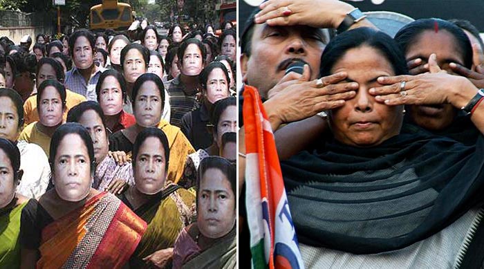 Drama follows in Didi's wake.<br><br>At a Kolkata rally, during her "Clean Congress" campaign, she shaped her shawl into a noose around her neck.<br><br>Later, during the Rail Budget of 1997, she threw her shawl at then Railways Minister Ram Vilas Paswan, accusing him of ignoring West Bengal, and threatened to resign from the Lok Sabha.