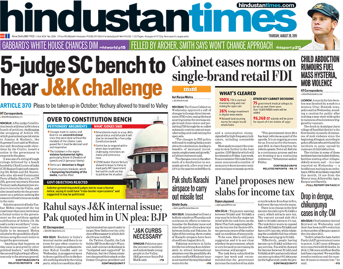 Newspaper Headlines: Centre Announces Big FDI Reforms To Shore Up Economy