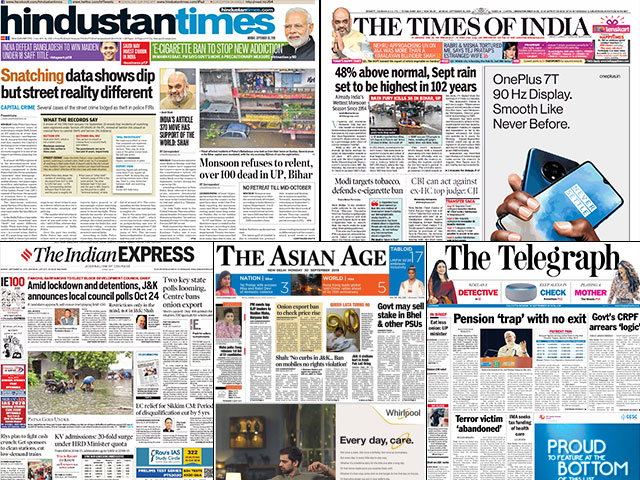 Photo : Newspaper Headlines: Centre Banning Export Of Onion And Other Big Stories