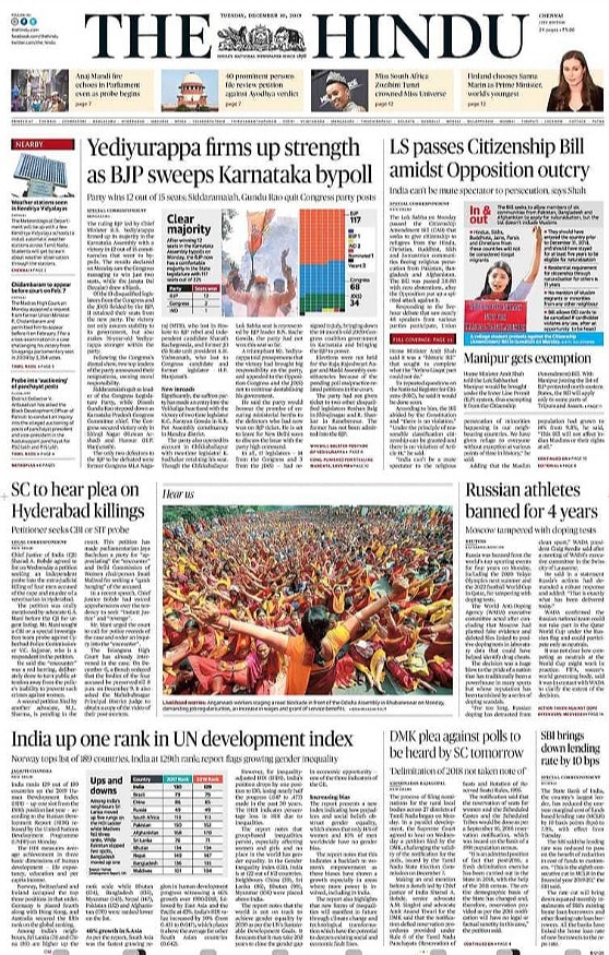 Newspaper Headlines: Lok Sabha Passes Citizenship (Amendment) Bill, Other Top Stories