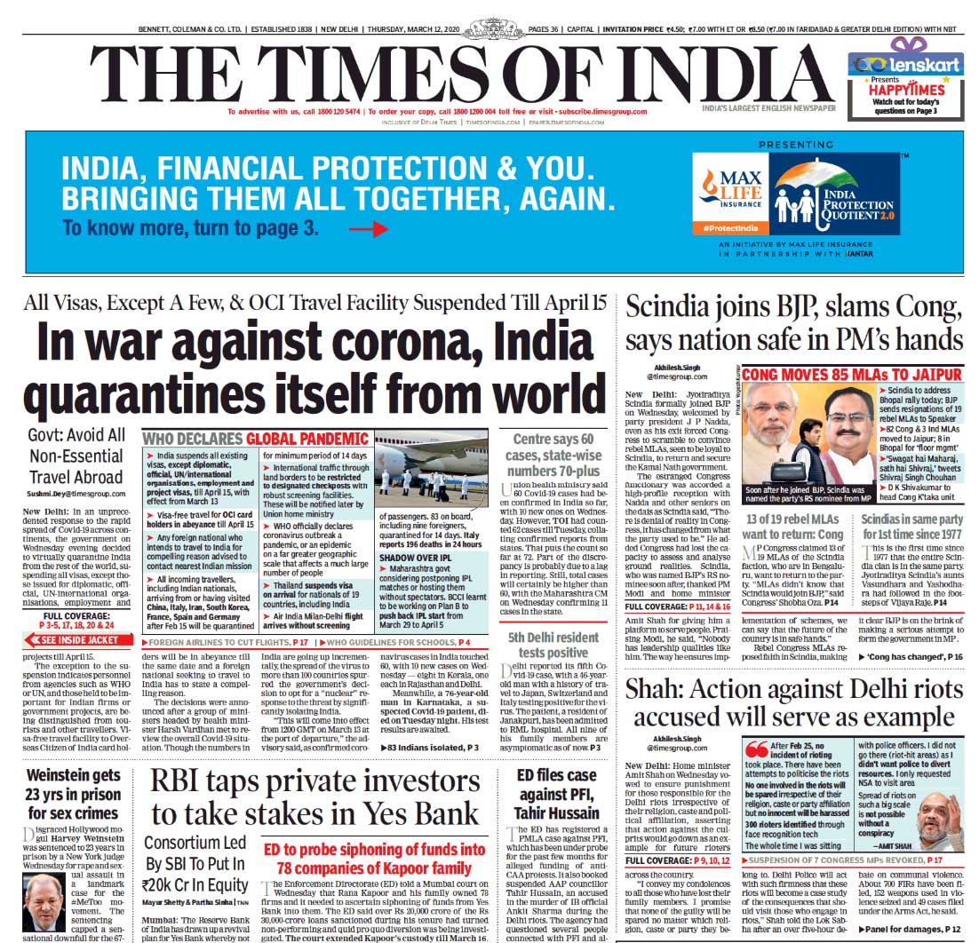 news today times of india