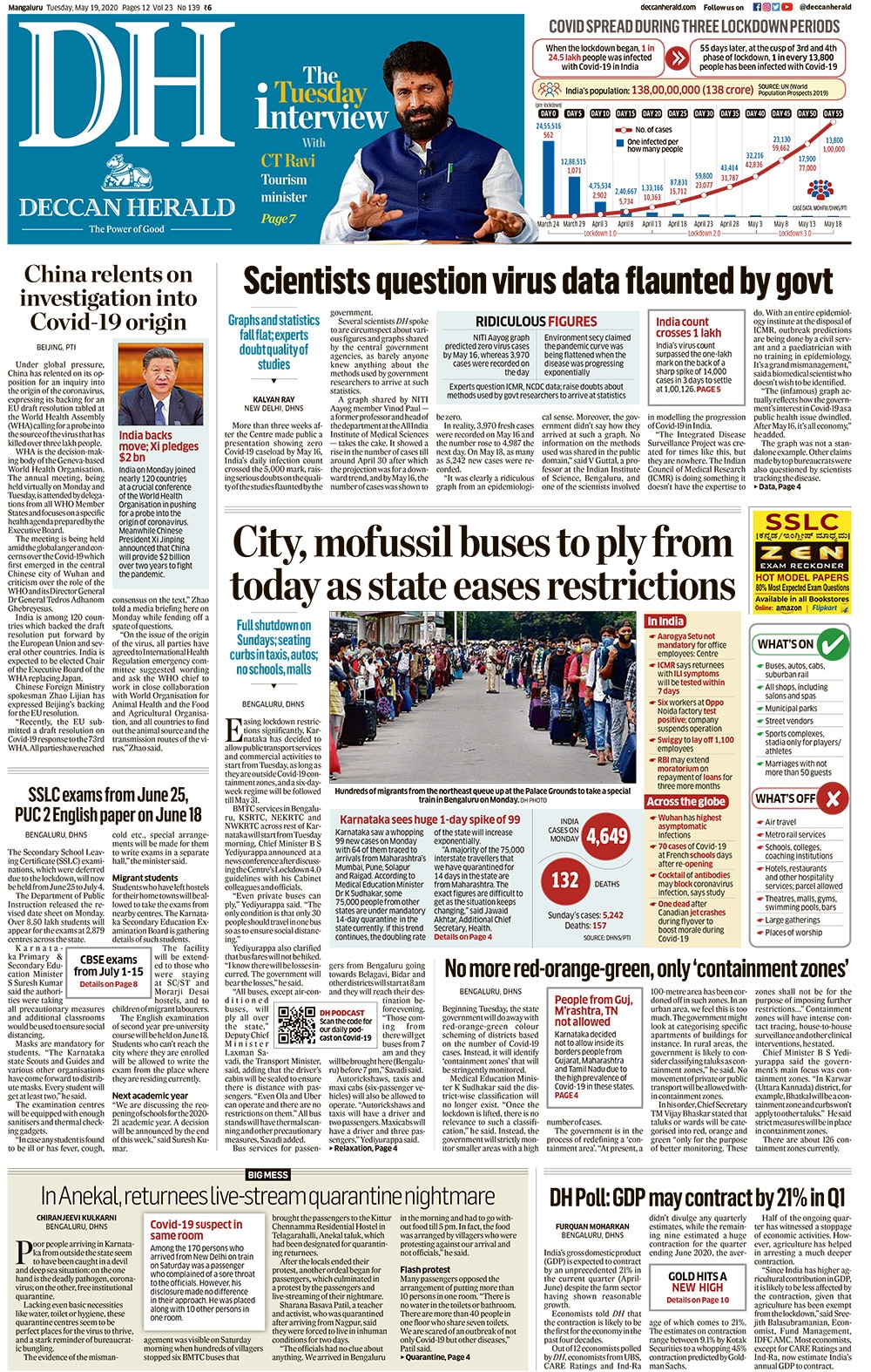 Newspaper Headlines: Coronavirus Cases In India Cross 1 Lakh, Over 3,000 Dead And Other Top Stories