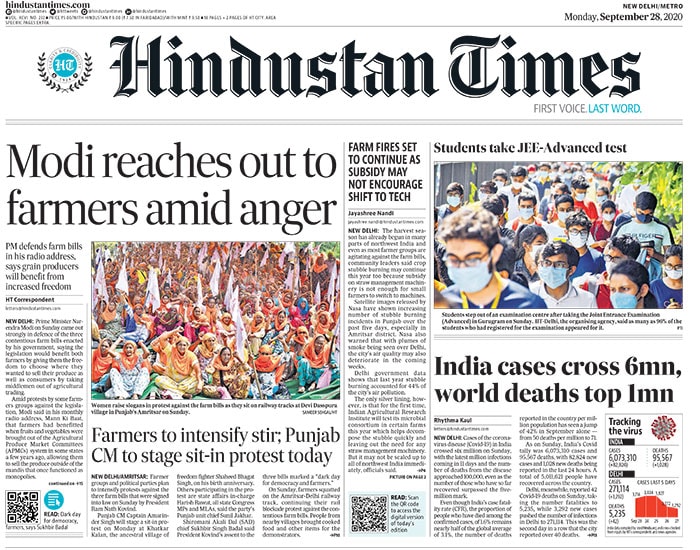 Newspaper Headlines PM Modi Reaches Out To Farmers Amid Anger & Other