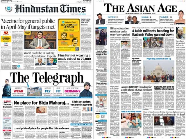 Newspaper Headlines: India Could Get Oxford Covid Vaccine By April 2021, Says Serum Institute Chief & Other Top Stories