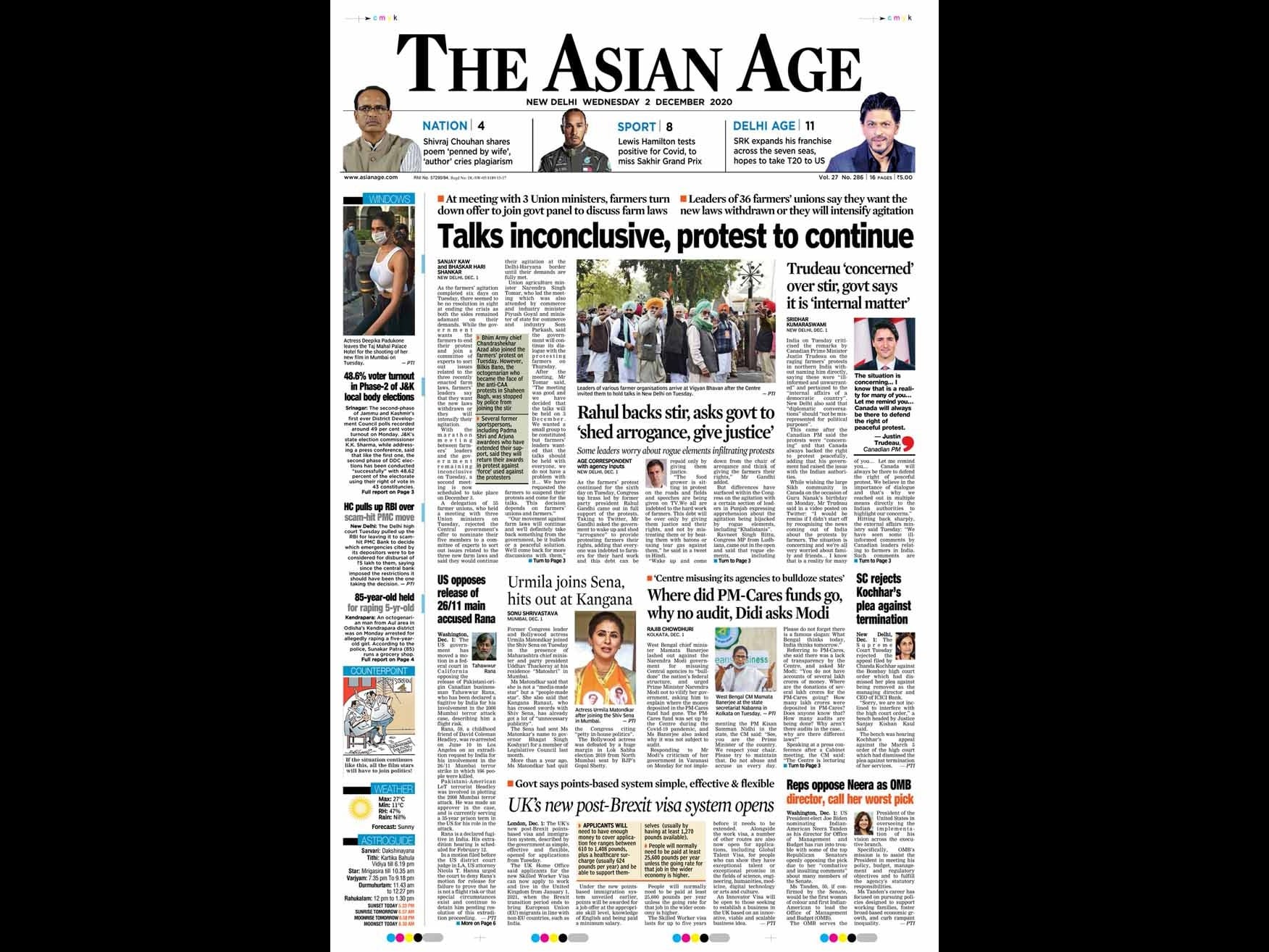 Newspaper Headlines: Centre-Farmers Talks Deadlocked, India Reacts Sharply To Justin Trudeau\'s Remarks On Farmers Protest