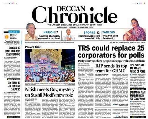 The Telangana Rashtra Samiti (TRS) could replace between 20 and 25 corporators out of 100 that it has in the Greater Hyderabad Municipal Corporation (GHMC) Council, ahead of the elections.