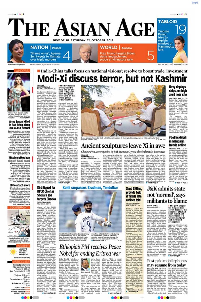 PM Modi-Xi Meet Dominates Headlines On Saturday