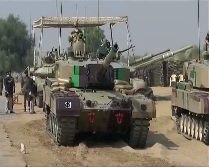 Photos: PM Modi Takes A Tank Ride During Visit To Jaisalmer Soldiers On Diwali
