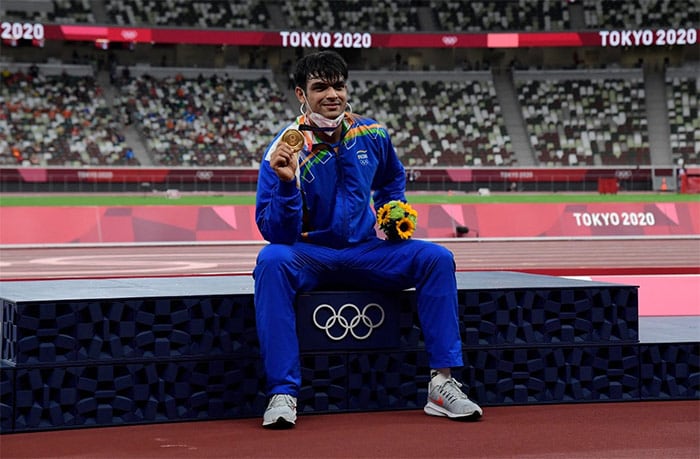 In Pics: Neeraj Chopra Creates History, Wins India\'s First Ever Olympic Athletics Gold