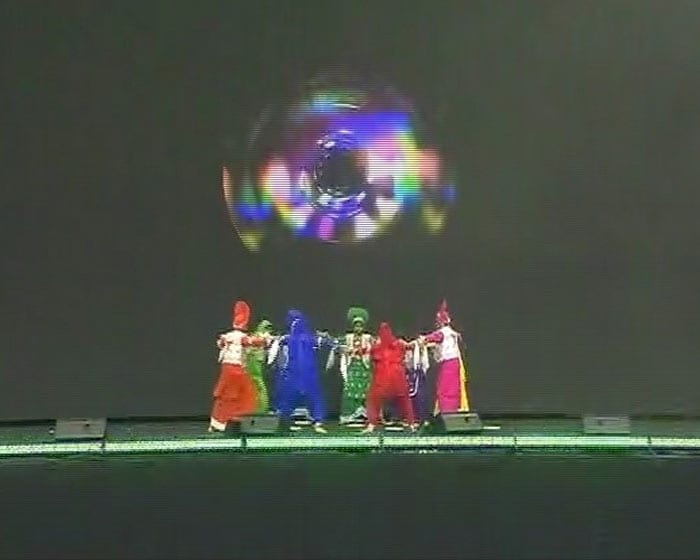 Men and women in different attires from different parts of India, including Punjab, Maharashtra and Gujarat, gathered for the three-hour event.