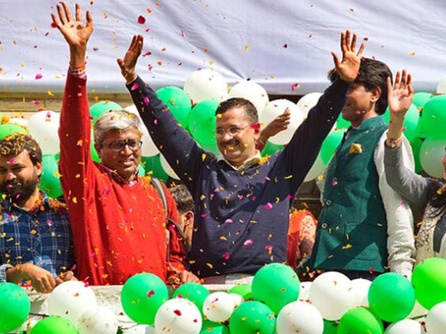 Photo : Aam Aadmi Party Sweeps Delhi