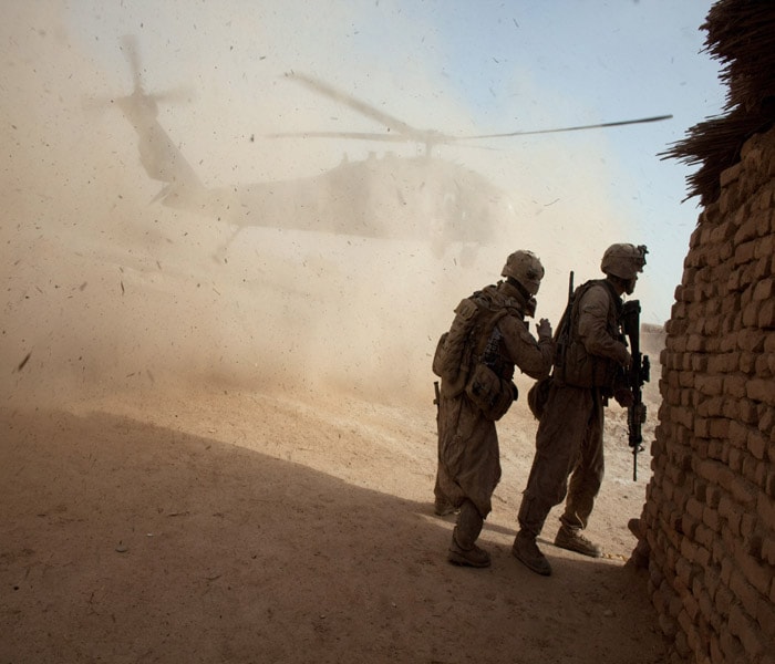 US Marines strike in Afghanistan
