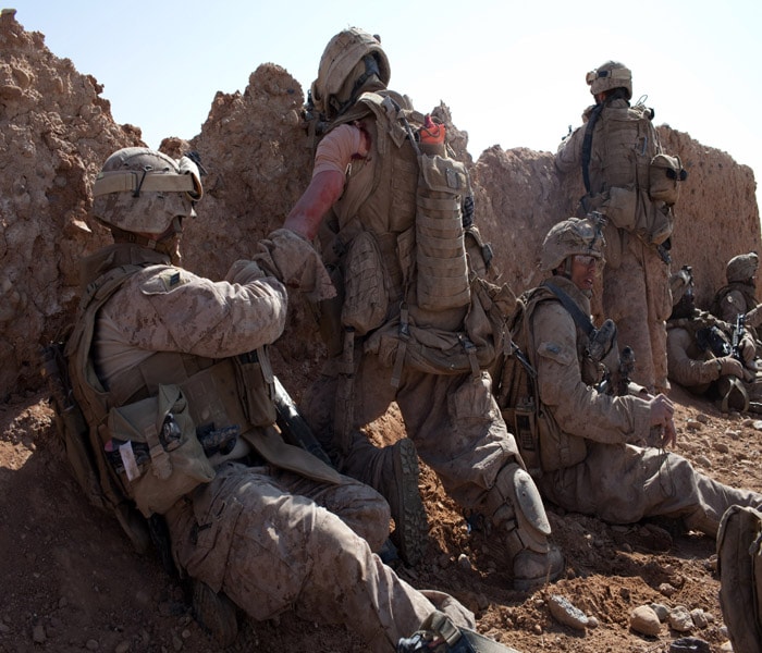 US Marines strike in Afghanistan