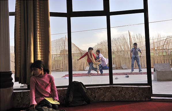 Gullabo, Habibi's 10-year-old daughter, used to live with her mother in prison, where she saw her mother lying in blood after her father stoned her. Life in the prison was constant fighting and misery for Gullabo. Now she is thriving at the Children's Support Center, a residence and school for children of incarcerated parents. (NYT PHOTO)
