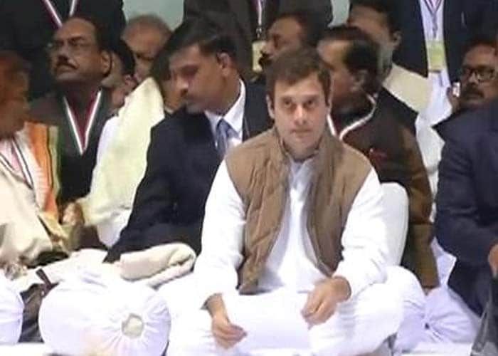 Rahul Gandhi's mother and Congress president Sonia Gandhi, who decided on Thursday that he would not be the Prime Ministerial candidate, today addressed a huge conclave of thousands of All India Congress Committee party workers.