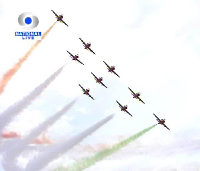 Air Force demonstrates firepower. (Image courtesy: Doordarshan)