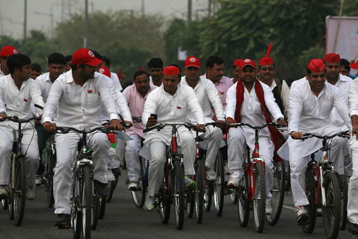 Politics for long has meant leading youth of the party on a bicycle, his party's political symbol, door to door. Winning UP was hard work. Akhilesh traveled about 10,000 km and held 800 rallies in UP over the last six months.