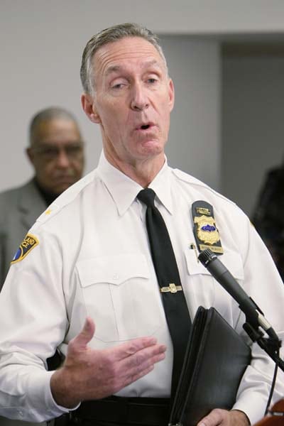 Cleveland Police Chief Michael McGrath answers questions about the investigation of Anthony Sowell during a news conference, the case is being touted as America's Nithari by the media. (AP Photo)