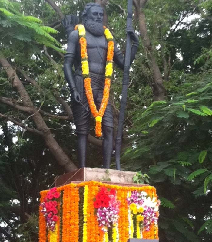 Statue of Alluri Seetharama Raju from coastal Andhra Pradesh. He fought against British. His statue was one of the few statues that was not vandalised last year.