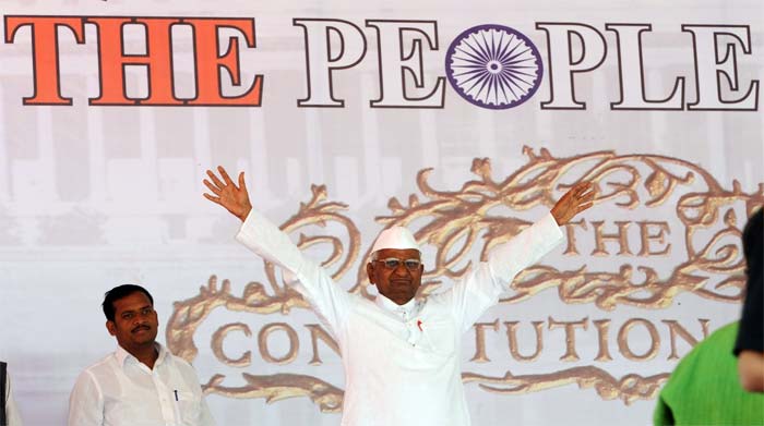 "He (alcoholics in village) would be tied and then beaten. Not a lot, a little bit. By tying him up he is also being shamed. But we did this for his own good," Anna Hazare said in an interview to NDTV. 

Anna Hazare revealed that alcoholics in Ralegan Siddhi were often tied up and beaten in order to shame them and discourage the habit of consuming alcohol.