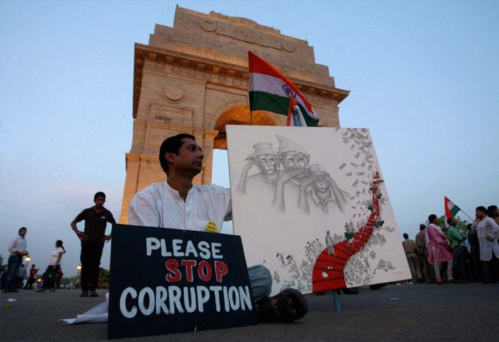 Anna Hazare fasts against corruption