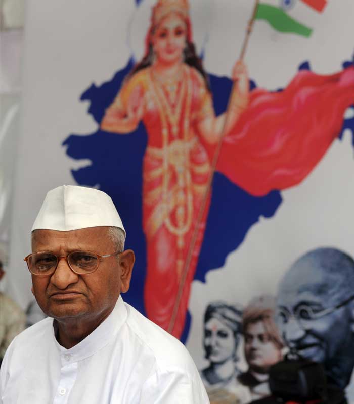 Anna Hazare fasts against corruption