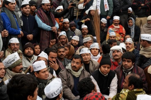 Day 2 of Delhi Chief Minister Arvind Kejriwal\'s \'dharna\'