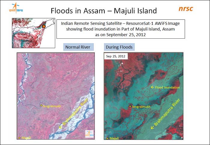 Assam floods through the eyes of ISRO