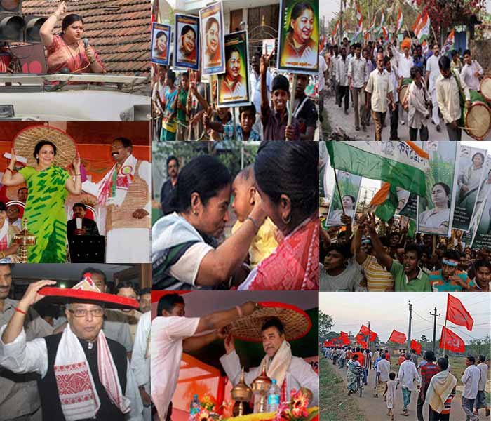 Five Indian states are gearing up for the assembly elections that are going to be held from April to May in 2011. Here's a look at how West Bengal, Tamil Nadu, Puducherry, Kerala, and Assam are preparing for the democratic process.