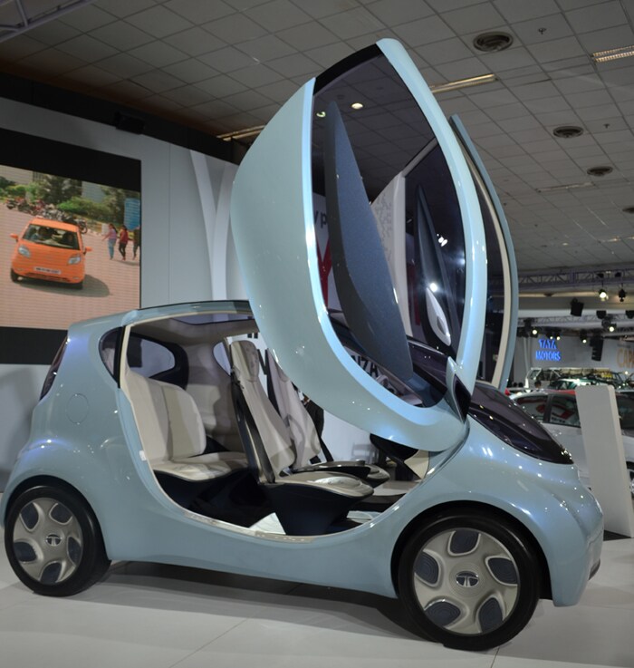 Pixel was earlier seen at the Geneva Motor Show one year ago and attracted a large audience. It will have a three cylinder petrol and diesel engine besides having a turning radius of 2.6 meters. We doubt if this would ever actually come into production, but does give us a glimpse at what the Nano might become in the coming years.